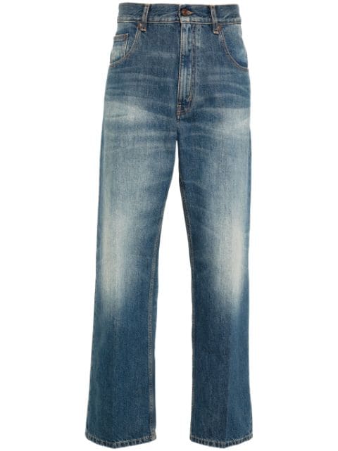 Victoria Beckham logo-patch straight jeans