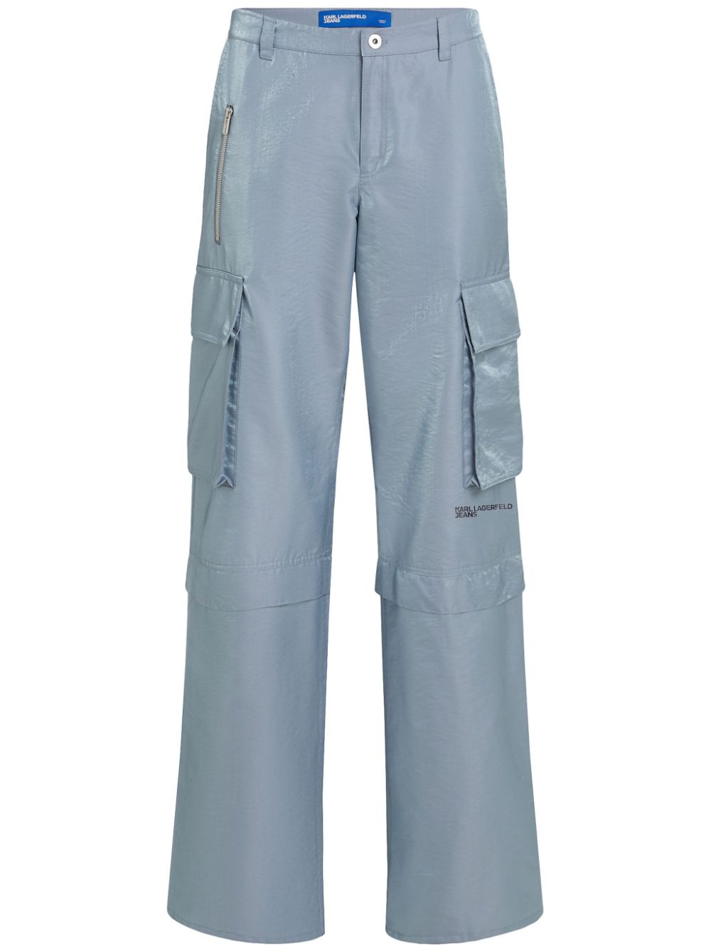 Karl Lagerfeld Jeans iridescent cargo pants - Blue