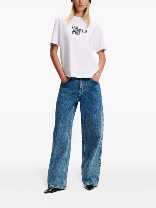 Karl Lagerfeld Jeans ミッドライズ バギージーンズ - Farfetch