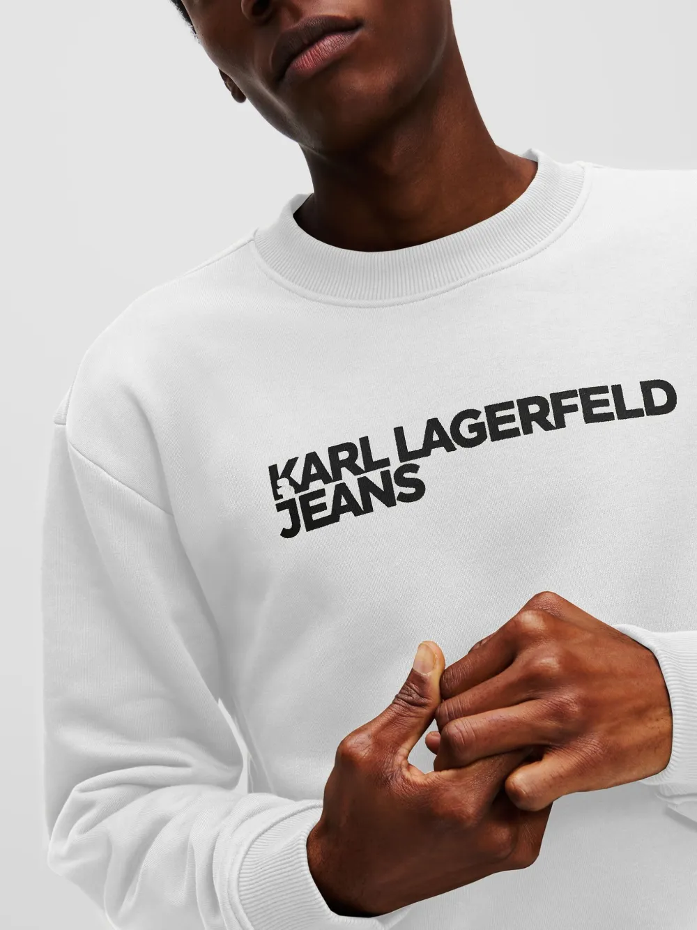 Karl Lagerfeld Jeans Sweater met logoprint Wit