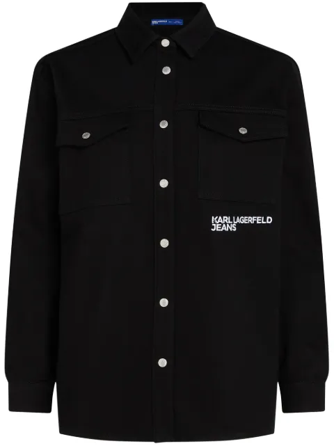 Karl Lagerfeld Jeans sobrecamisa con logo bordado