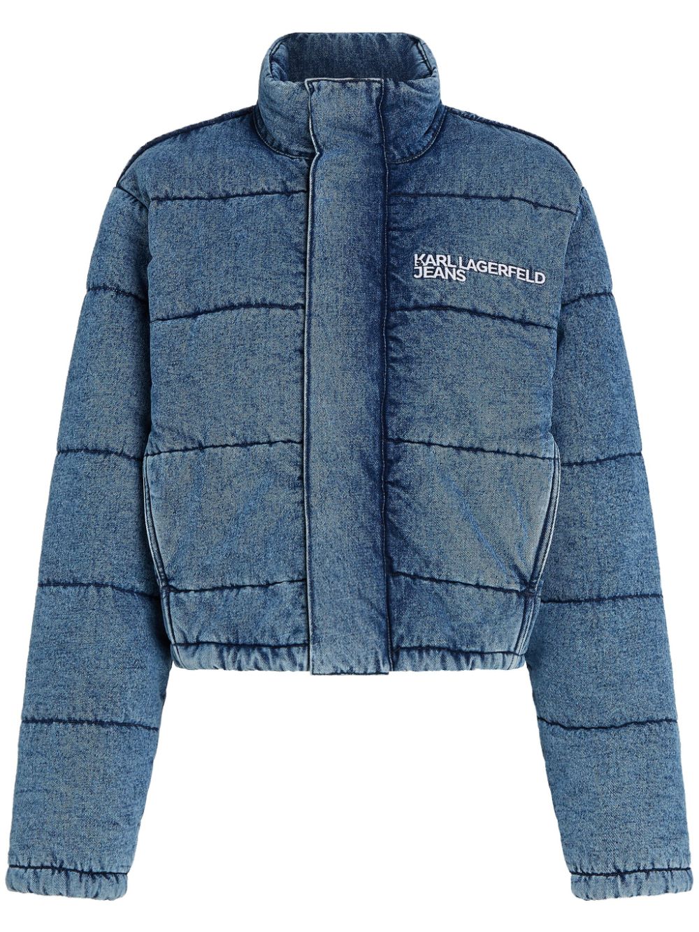 Karl Lagerfeld Jeans denim puffer jacket - Blue