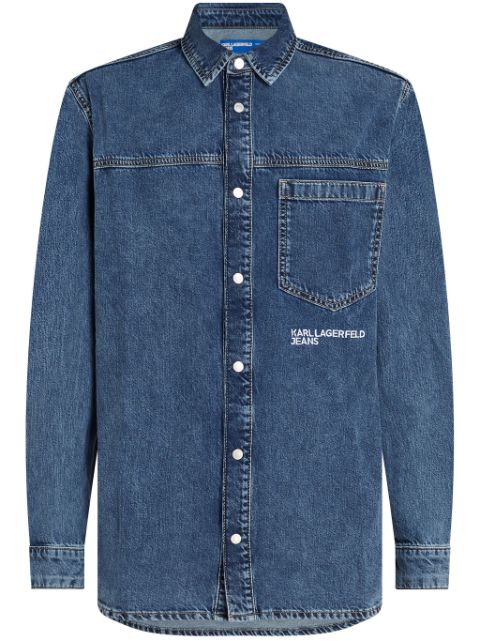 Karl Lagerfeld Jeans camisa de mezclilla bordada