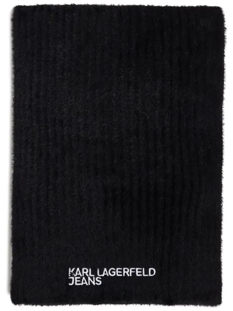 Karl Lagerfeld Jeans écharpe Fluffy à logo brodé