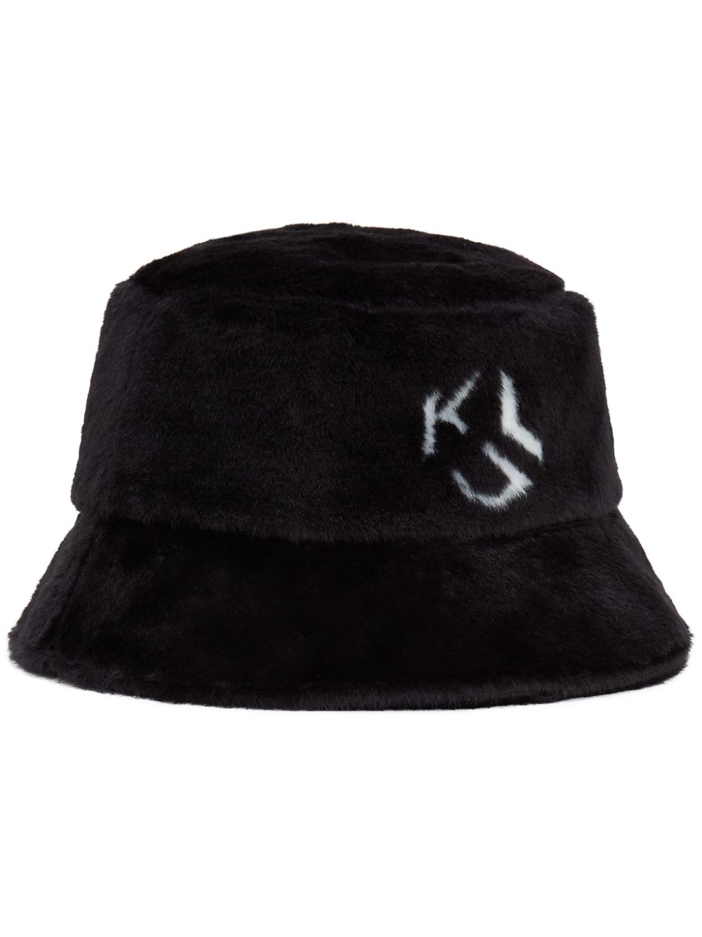 Karl Lagerfeld Jeans faux-fur bucket hat - Black