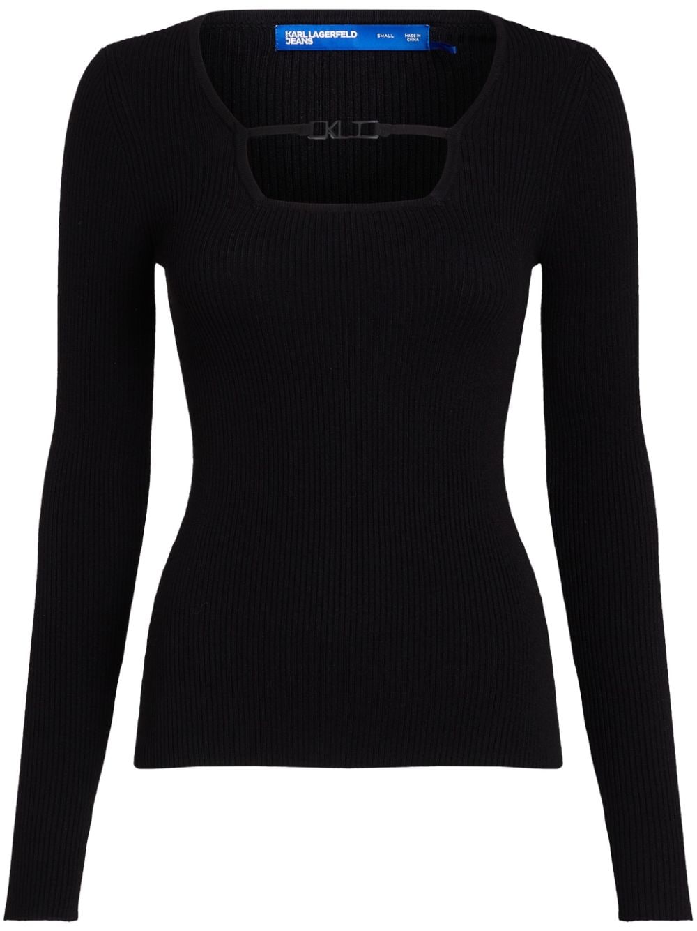 Karl Lagerfeld Jeans Top con logo - Nero