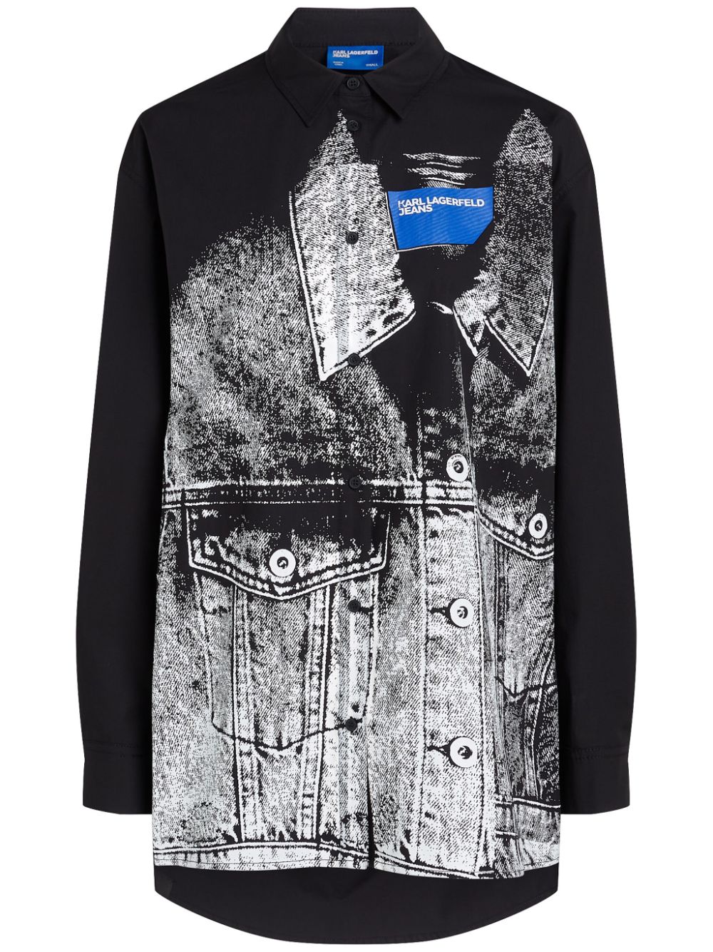 Karl Lagerfeld Jeans Trompe-l'oeil blouse Zwart