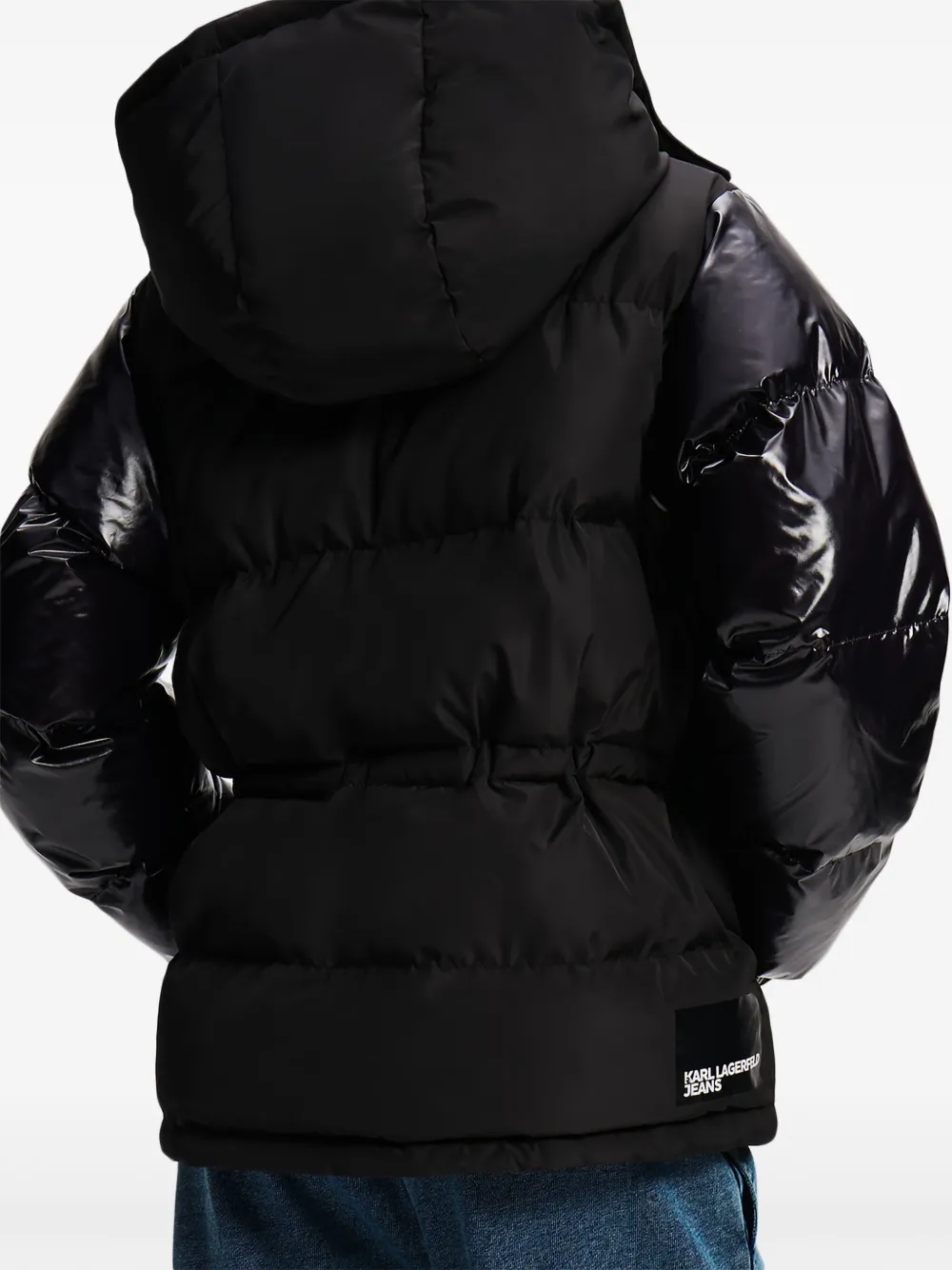Karl Lagerfeld Jeans Donsjack met capuchon Zwart