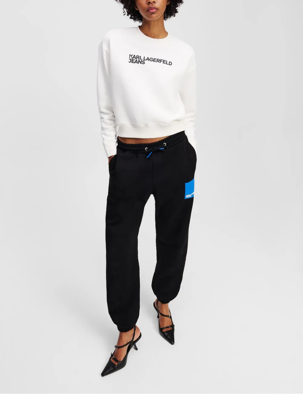 Karl Lagerfeld Jeans Sweater met logoprint Wit
