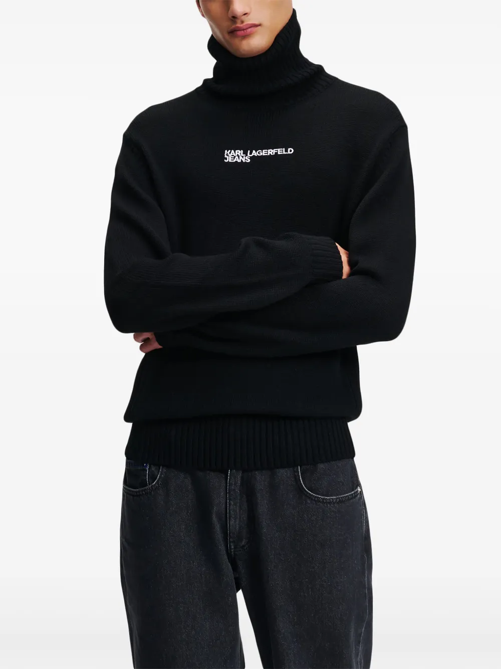 Karl Lagerfeld Jeans Sweater met logo Zwart
