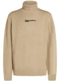 Karl Lagerfeld Jeans logo-embroidered turtleneck sweater - Neutrals