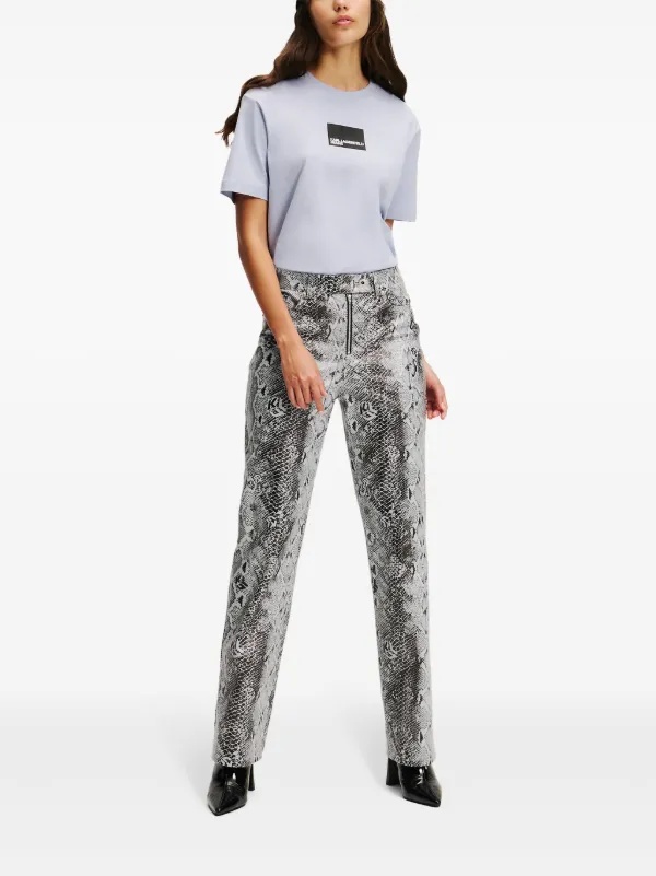 Reserved Hose Mit Kunstledereinsatz Karl Lagerfeld Jeans Faux