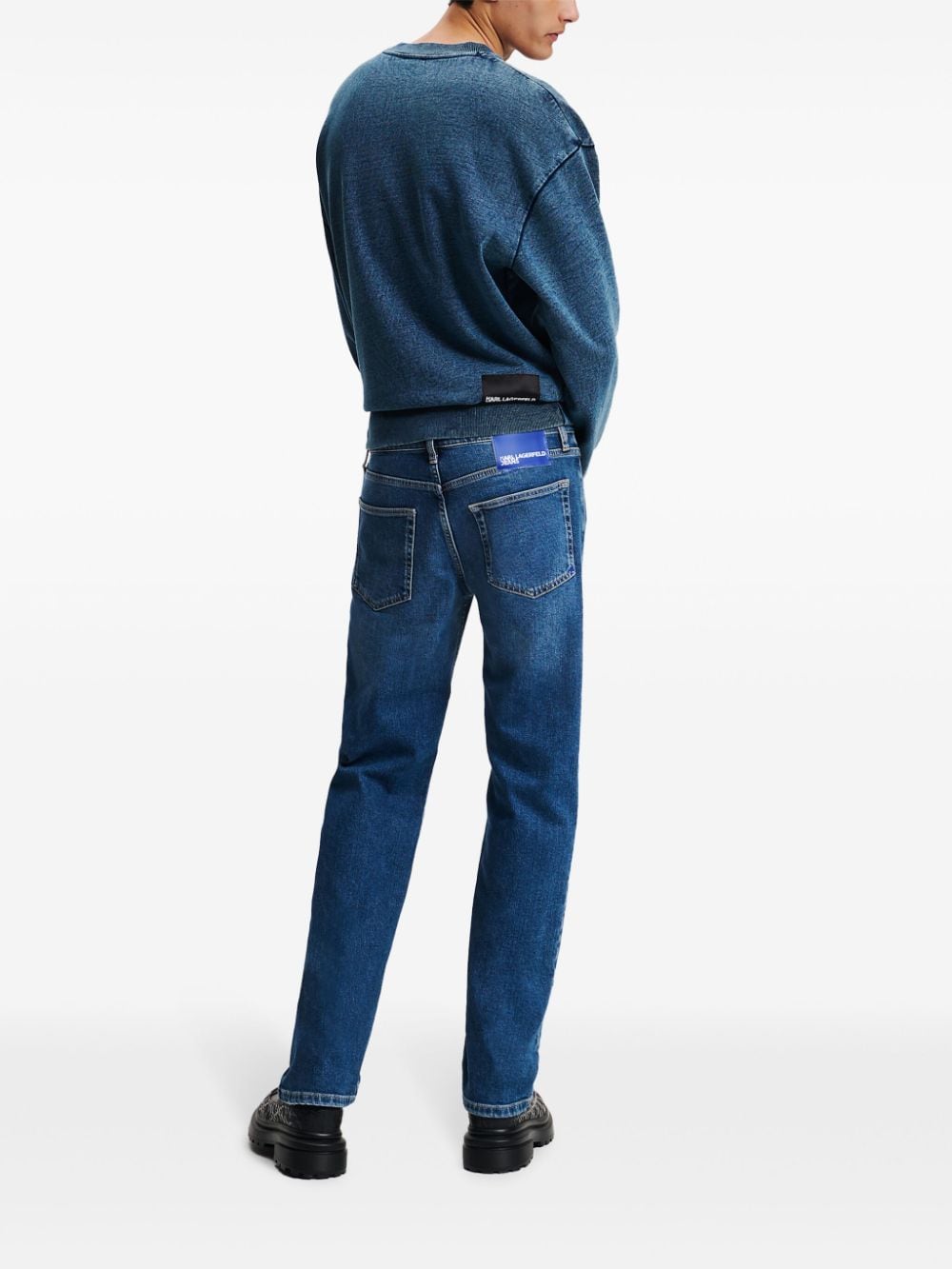 Shop Karl Lagerfeld Jeans Straight-leg Jeans In Blue