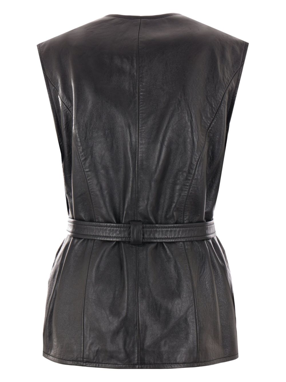 Chloé belted waist vest jacket - Zwart