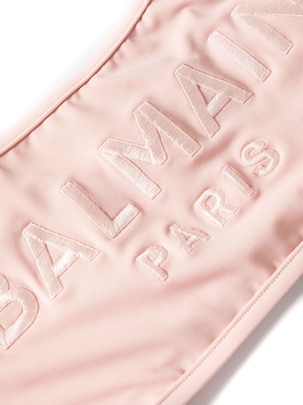 Shop Balmain Logo-embroidered Bikini Set In Pink