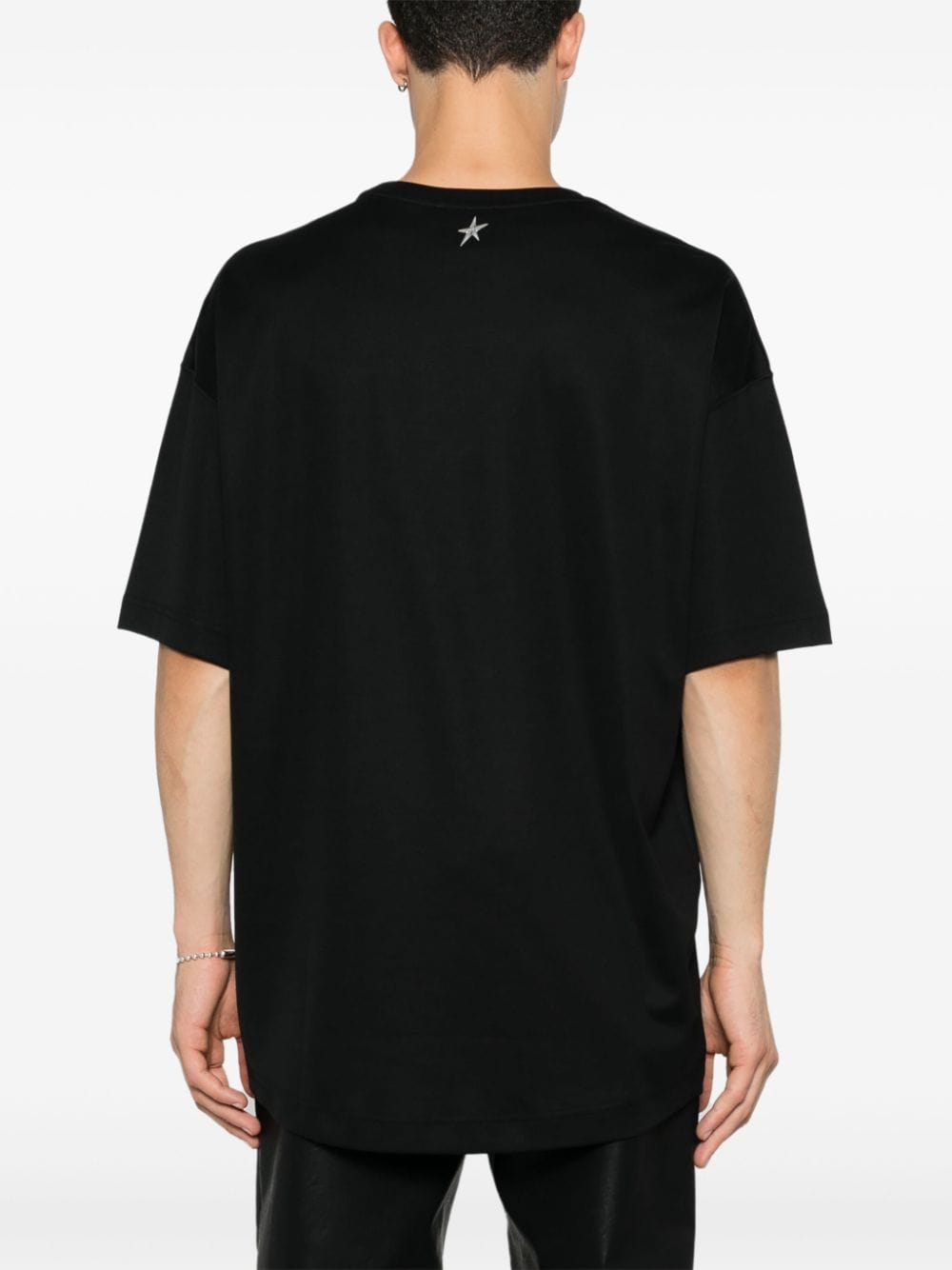 Shop Mugler Pierced T-shirt In 黑色