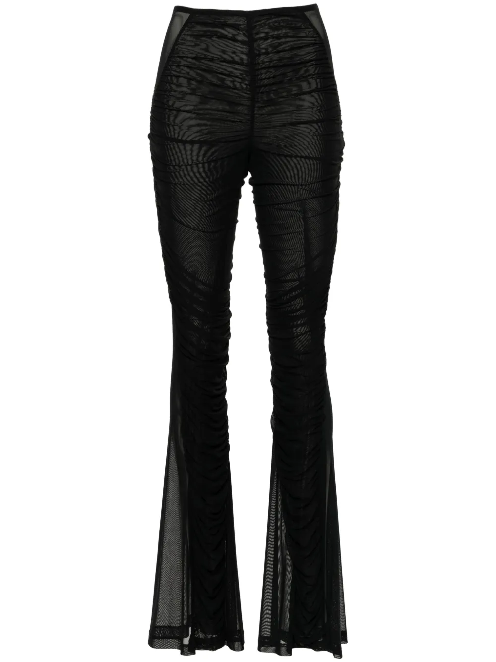 Mugler Calça flare com franzido | Preto | Image 1