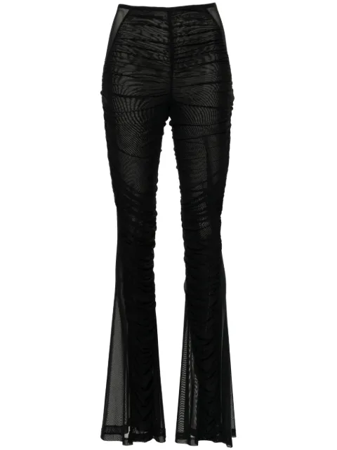 Mugler ruched flared trousers