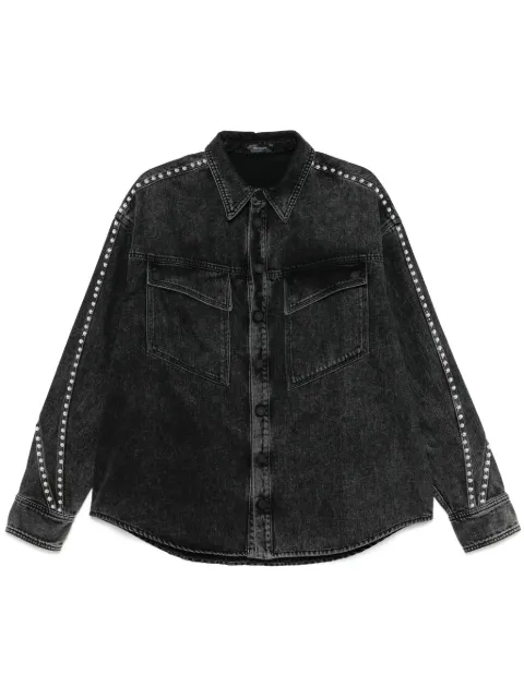 Mugler stud-embellished denim shirt