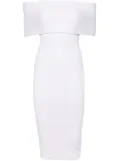 Mugler off-shoulder knit dress - White