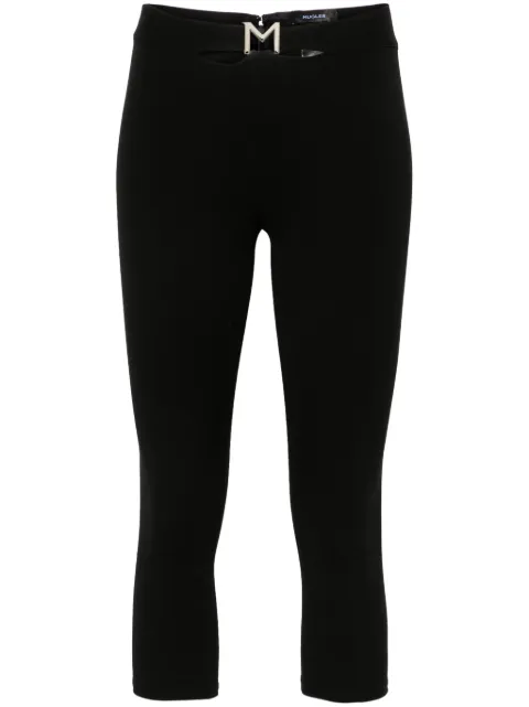 Mugler logo plaque knee-length trousers
