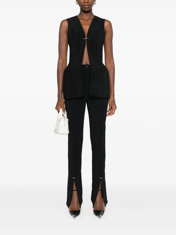 【関税込み】Mugler ブラック フレアパンツ Mugler パンツ | ブラック | FARFETCH JP
