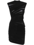 Mugler ruched sheer mini dress - Black