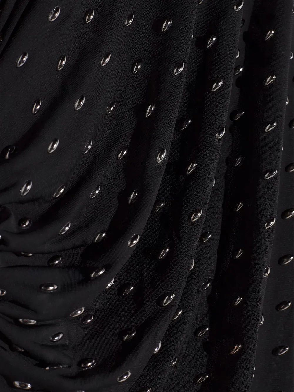 Mugler embellished high-neck midi dress Zwart