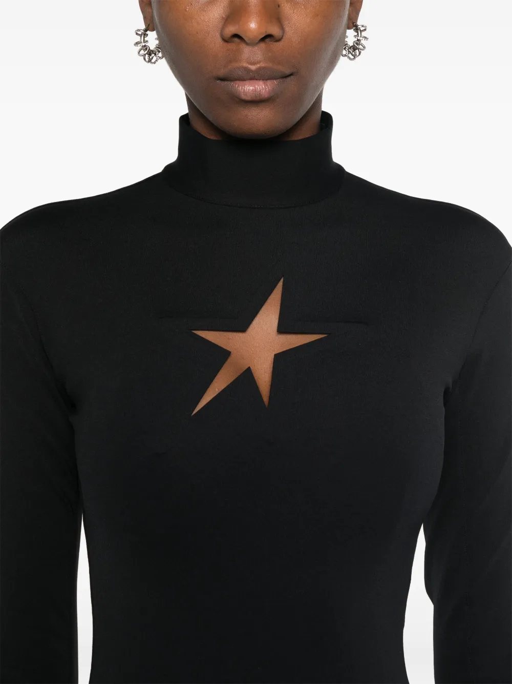 Mugler Top met ster Zwart