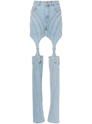  MUGLER スキニーデニム 34 MUGLER スキニーデニム 34 MUGLER - Two-tone Cotton Denim Skinny