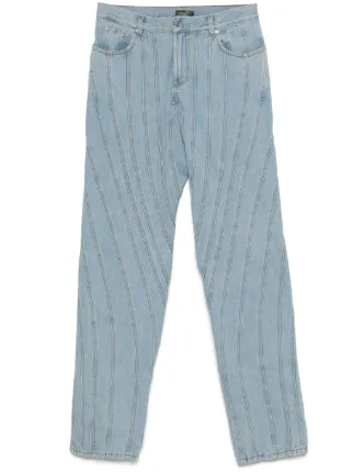 Mugler Spiral Jeans | Blue | FARFETCH CA
