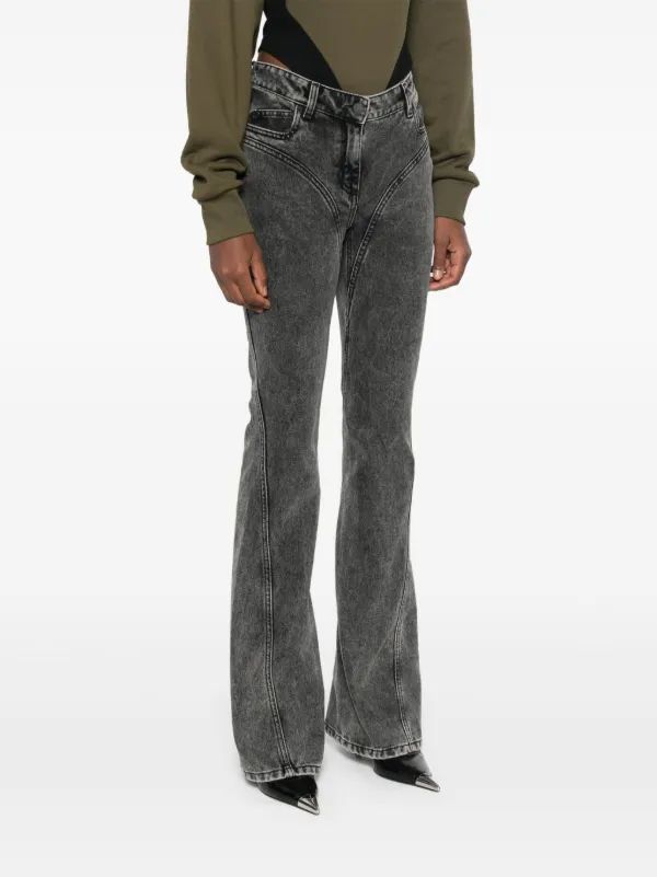 デニム・ジーパン MUGLER SS25 FLARED JEANS (PA0398242 6048) Mugler Flared Jeans | Blue | FARFETCH