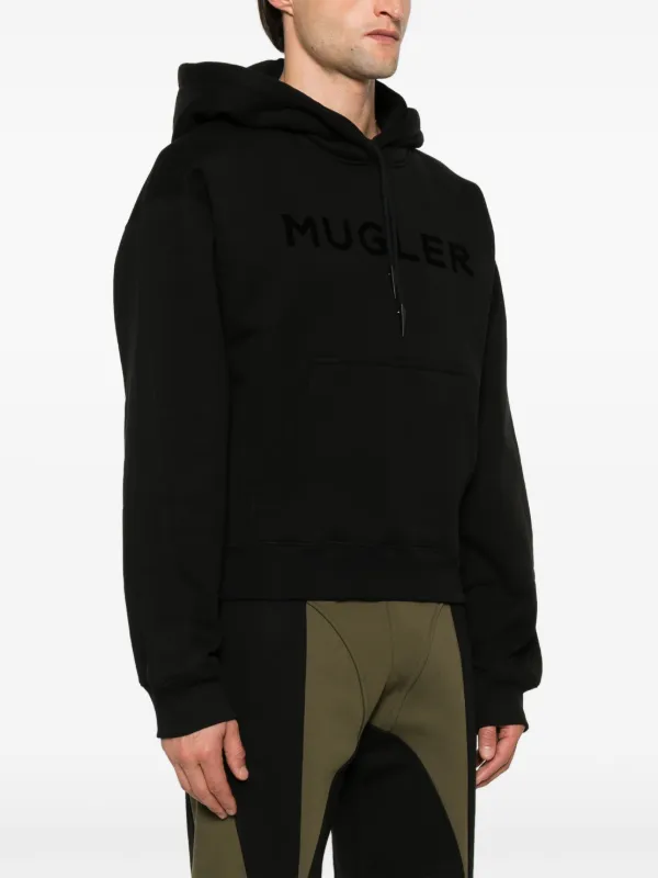 【関税込み】Mugler ブラック Mugler ロゴ フーディ Mugler Logo Hoodie | Black | FARFETCH GE