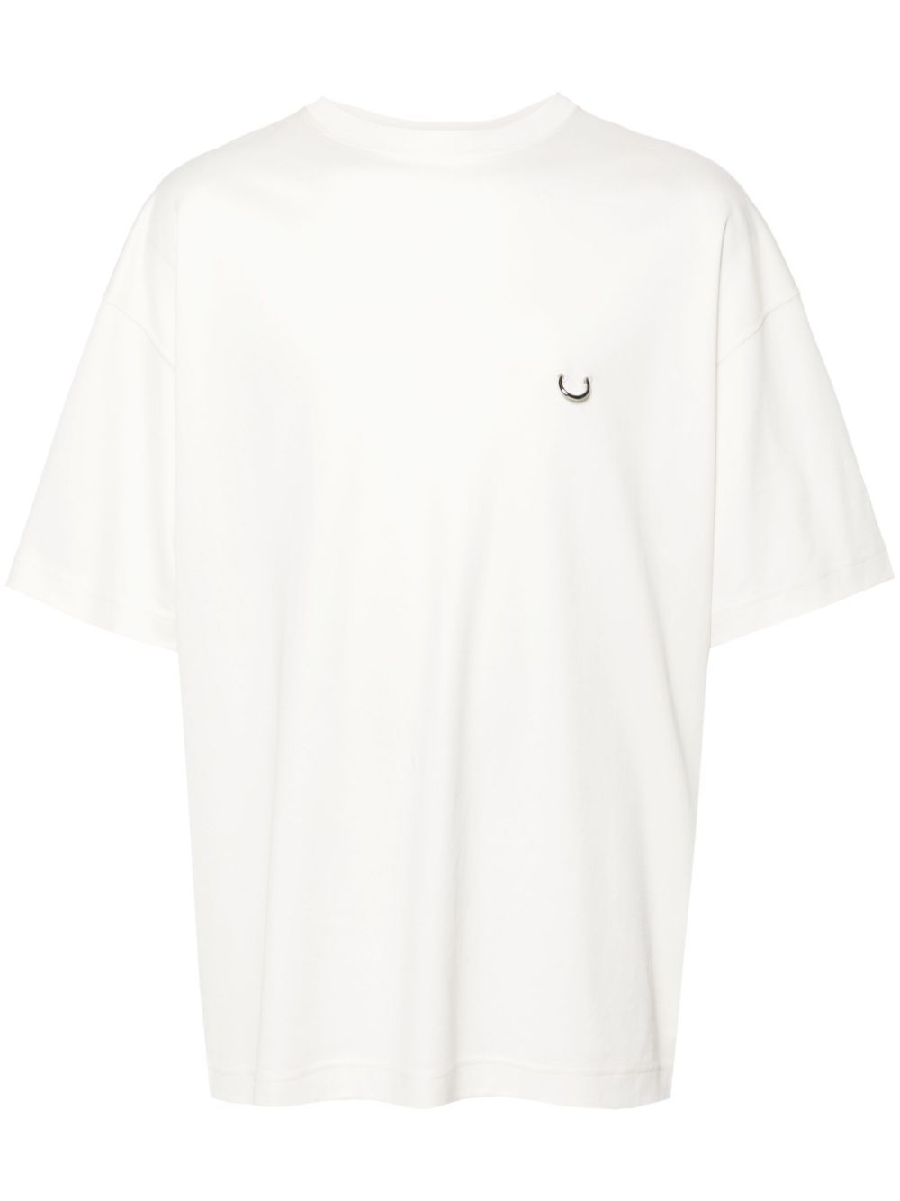 Shop Mugler Pierced T-shirt In White