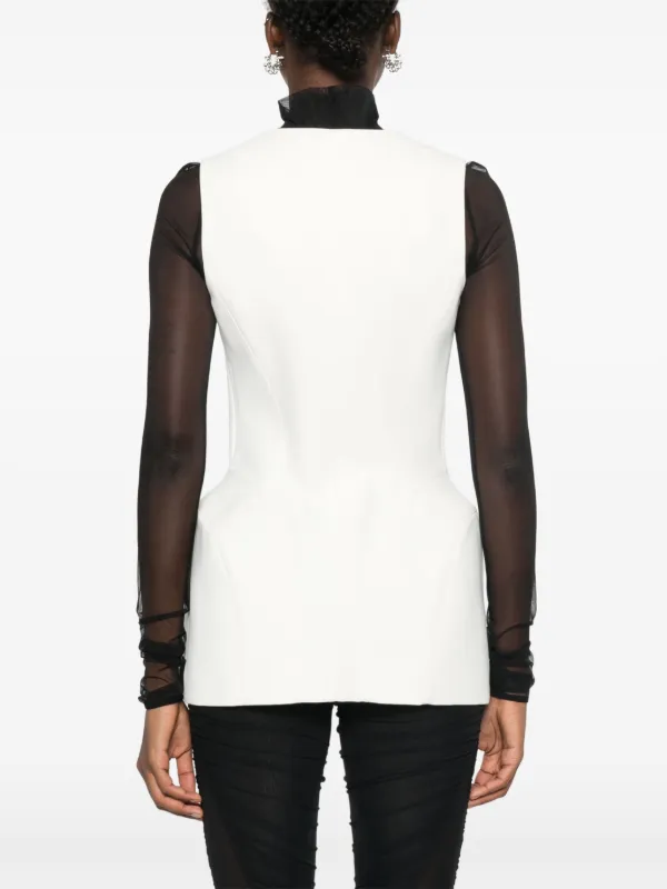 Mugler コルセット ベスト | ホワイト | FARFETCH JP
