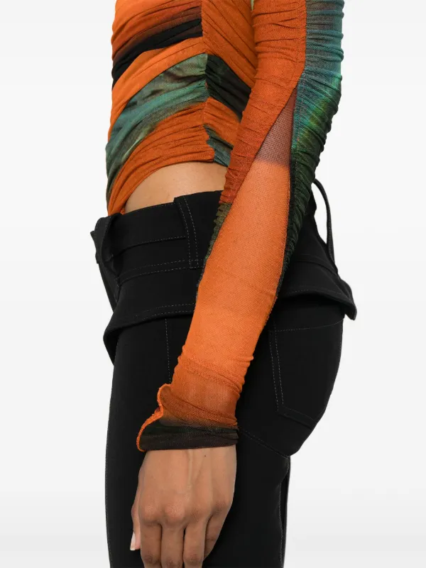 Mugler Archive-print Mesh Bodysuit - Farfetch