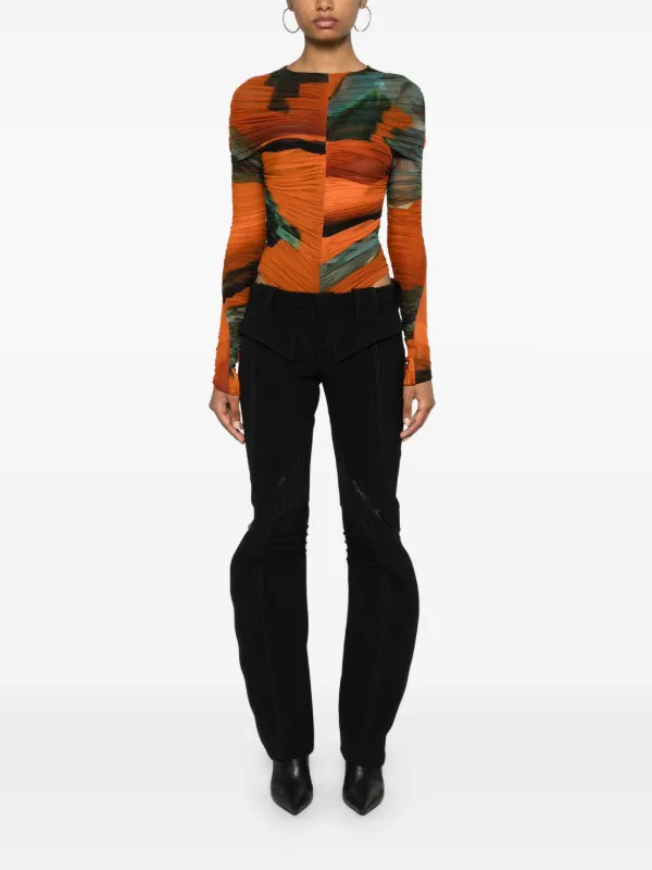 Mugler Archive-print Mesh Bodysuit - Farfetch