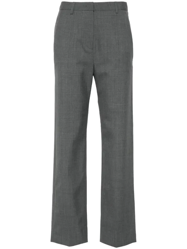 Valentino Garavani virgin-wool Straight Trousers | Grey | FARFETCH IN