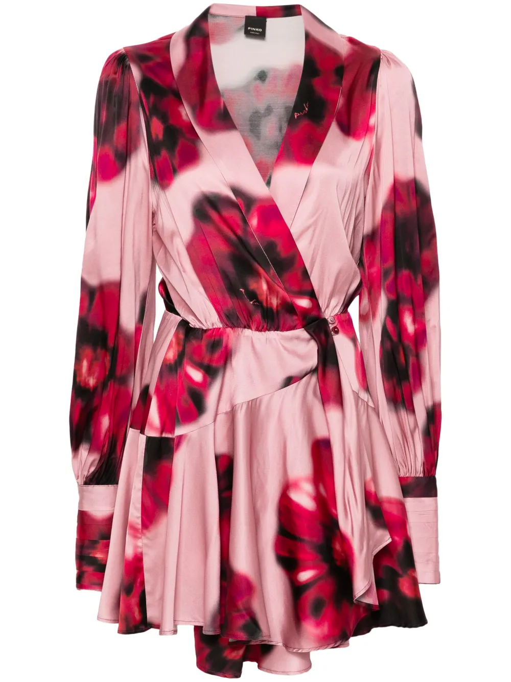 PINKO Abito Corto a Fiori Rosa FARFETCH IT
