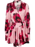 PINKO floral-print mini wrap dress