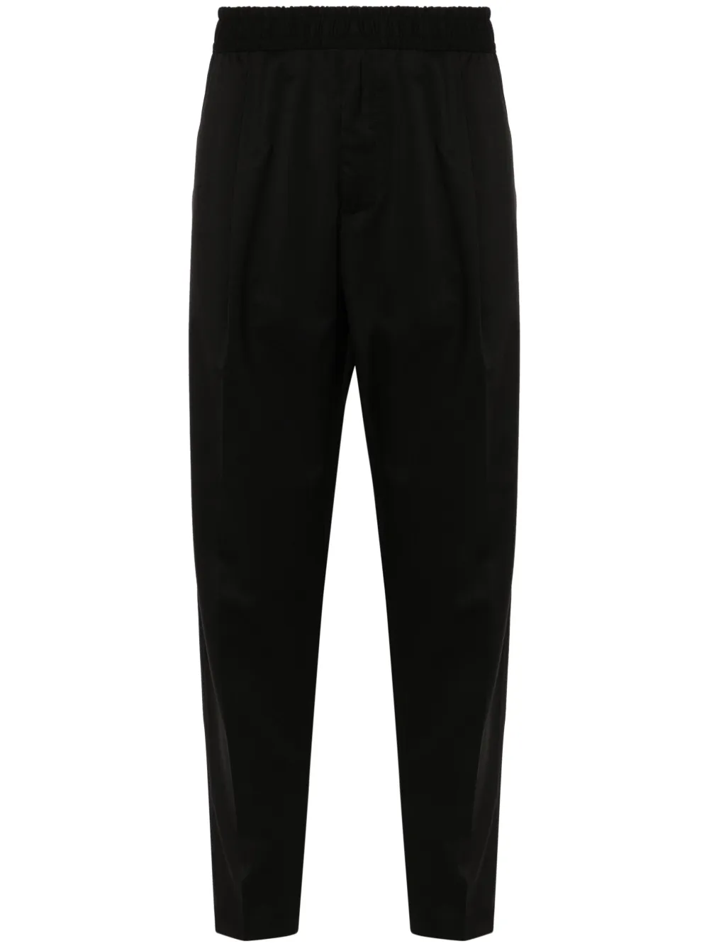 Briglia 1949 Broek met toelopende pijpen en elastische tailleband Zwart