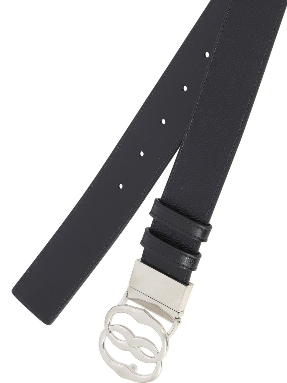 Shop Bally Emblem Buckle Leather Belt In Black