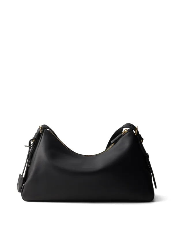 Prada Large Aimée Shoulder Bag | Black | FARFETCH