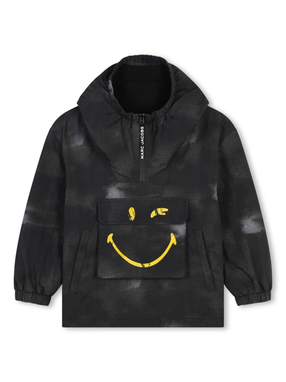 Marc Jacobs Kids smiley face-print windbreaker - Black