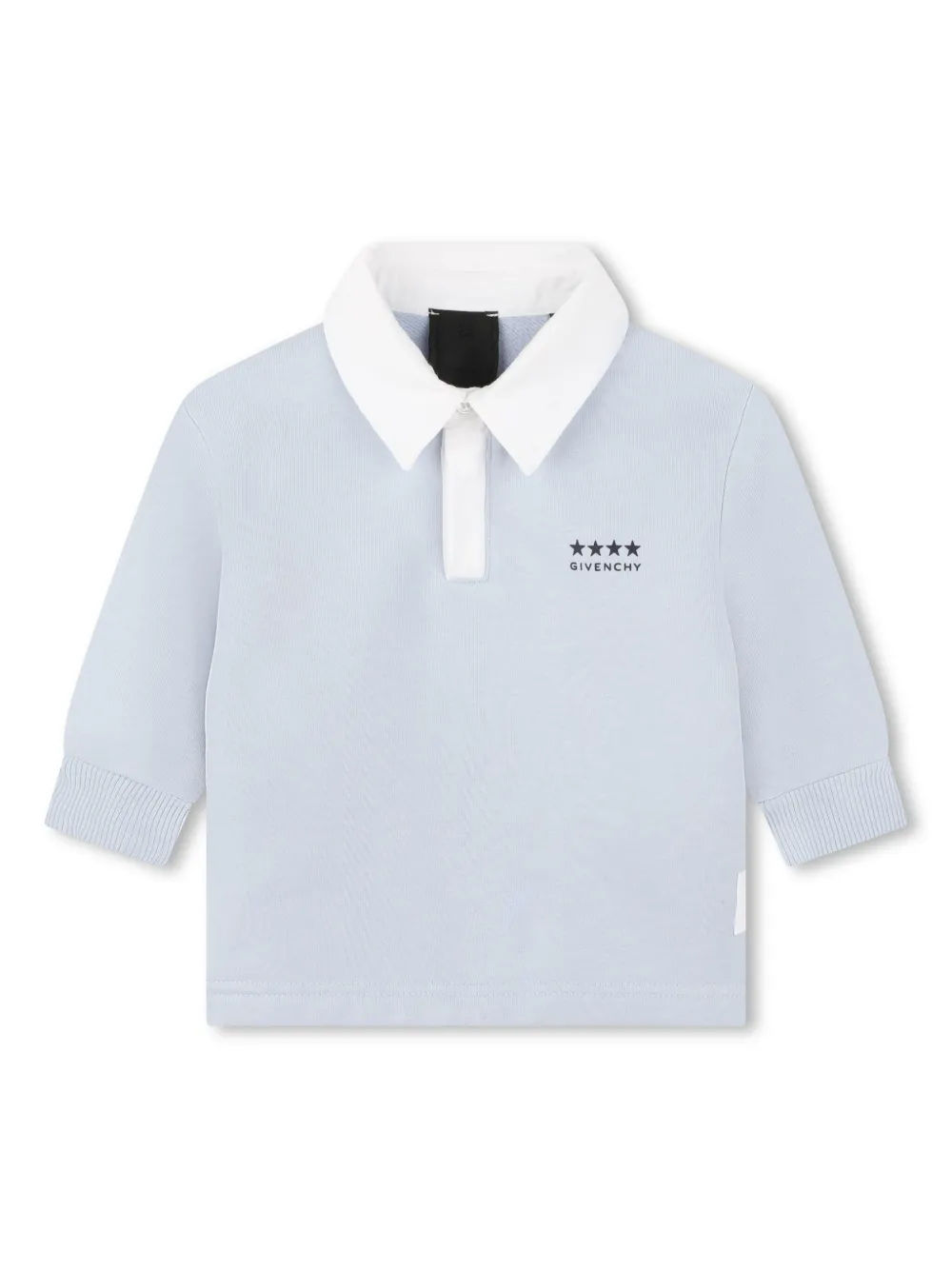 Givenchy Kids 4G motif long sleeved Polo Shirt Blue FARFETCH