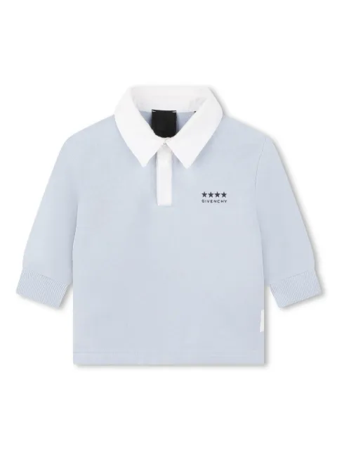 Givenchy Kids Camisa polo mangas longas com motivo 4G