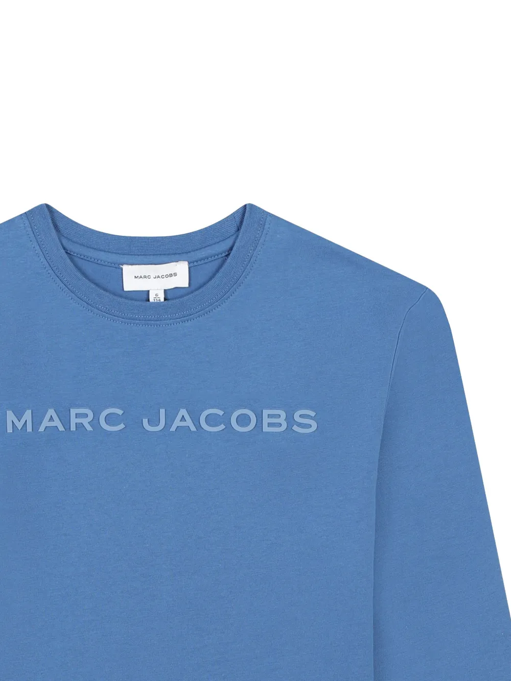 Marc Jacobs Kids T-shirt met rubberen logo Blauw