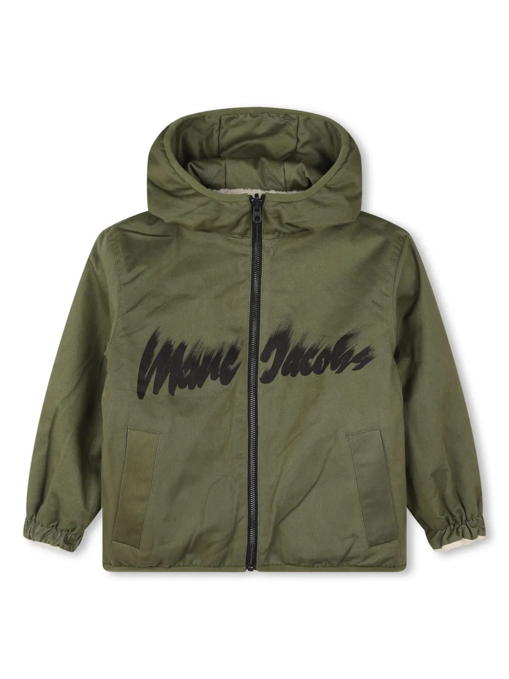 Marc Jacobs Kids Omkeerbaar bomberjack met logoprint Groen