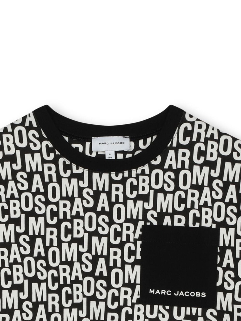 Shop Marc Jacobs Monogram-patterned T-shirt In Black