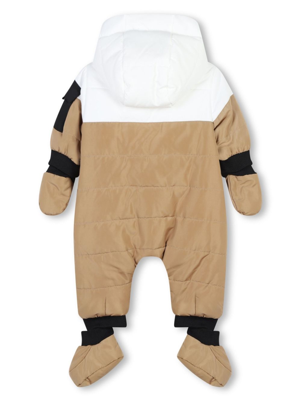 BOSS Kidswear logo-print hooded snowsuit - Neutrals